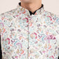 Green Printed Regular Fit Bandhgala Jacket | JB Studio