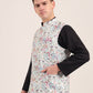 Green Printed Regular Fit Bandhgala Jacket | JB Studio