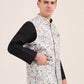 Green Printed Regular Fit Bandhgala Jacket | JB Studio
