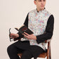 Green Printed Regular Fit Bandhgala Jacket | JB Studio