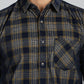 Yellow & Blue Checked Slim Fit Casual Shirt | JadeBlue
