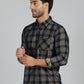 Yellow & Blue Checked Slim Fit Casual Shirt | JadeBlue
