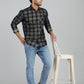 Yellow & Blue Checked Slim Fit Casual Shirt | JadeBlue