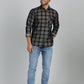 Yellow & Blue Checked Slim Fit Casual Shirt | JadeBlue