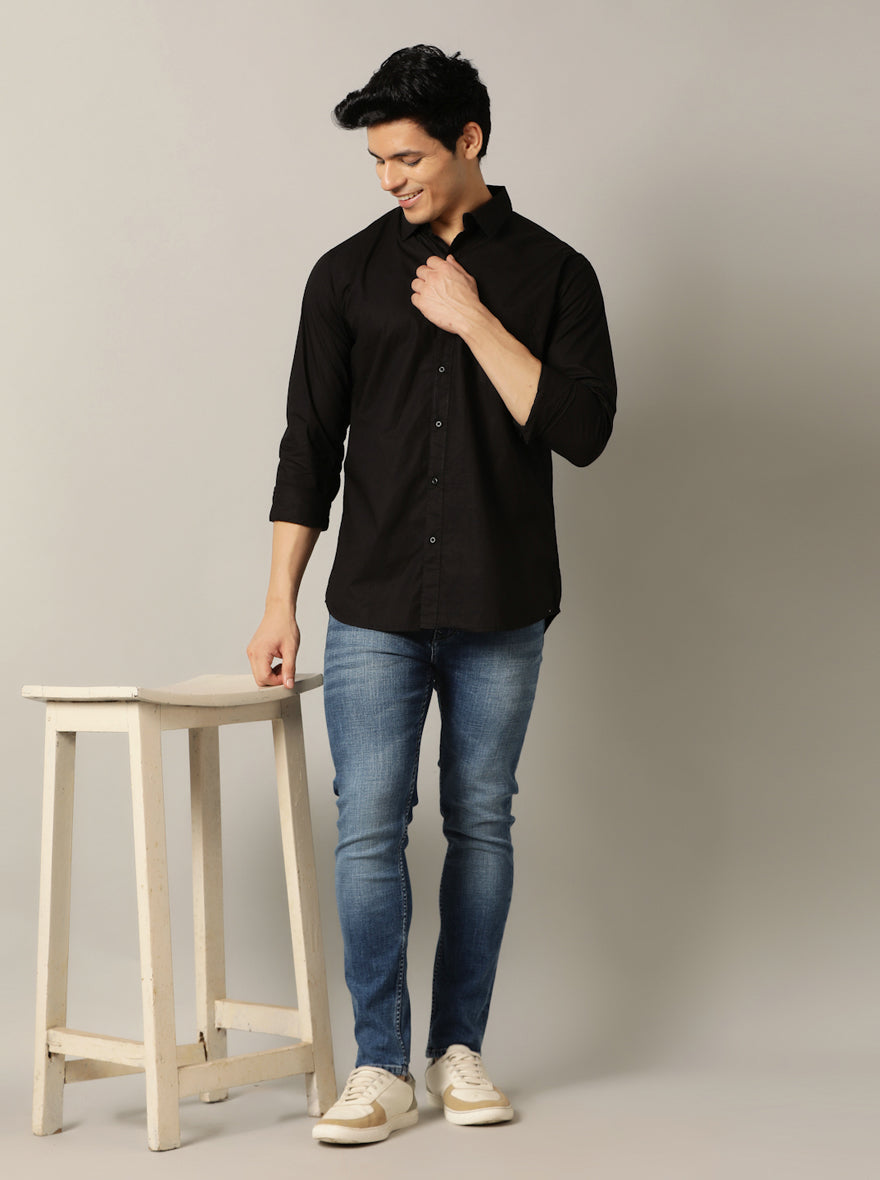 Mid Blue Washed Rider Fit Jeans | JadeBlue