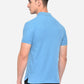 Sky Blue Solid Slim Fit Polo T-Shirt | Greenfibre