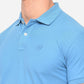 Sky Blue Solid Slim Fit Polo T-Shirt | Greenfibre