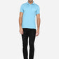 Sky Blue Solid Slim Fit Polo T-Shirt | Greenfibre