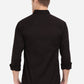 Jet Black Solid Slim Fit Semi Casual Shirt | Greenfibre