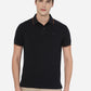 Navy Blue Solid Slim Fit Polo T-Shirt | Greenfibre