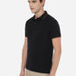 Navy Blue Solid Slim Fit Polo T-Shirt | Greenfibre