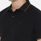 Navy Blue Solid Slim Fit Polo T-Shirt | Greenfibre