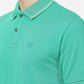 Mint Green Solid Slim Fit Polo T-Shirt | Greenfibre