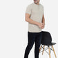 Beige  Solid Slim Fit T-Shirt | Greenfibre