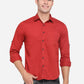 Nova Red Solid Slim Fit Semi Casual Shirt | Greenfibre