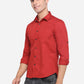 Nova Red Solid Slim Fit Semi Casual Shirt | Greenfibre