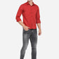 Nova Red Solid Slim Fit Semi Casual Shirt | Greenfibre