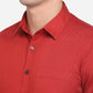 Nova Red Solid Slim Fit Semi Casual Shirt | Greenfibre