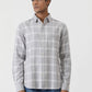 Grey Checked Slim Fit Casual Shirt | Greenfibre