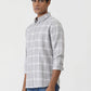 Grey Checked Slim Fit Casual Shirt | Greenfibre