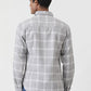 Grey Checked Slim Fit Casual Shirt | Greenfibre