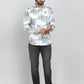 Green Printed Slim Fit Casual Shirt | JadeBlue