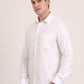 White Solid Slim Fit Casual Shirt | Greenfibre