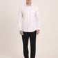 White Solid Slim Fit Casual Shirt | Greenfibre