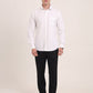 White Solid Slim Fit Casual Shirt | Greenfibre