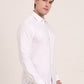 White Solid Slim Fit Casual Shirt | Greenfibre