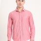 Red Solid Slim Fit Casual Shirt | Greenfibre