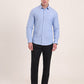 Blue Solid Slim Fit Casual Shirt | Greenfibre