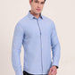 Blue Solid Slim Fit Casual Shirt | Greenfibre