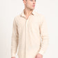 Beige Solid Slim Fit Casual Shirt | Greenfibre