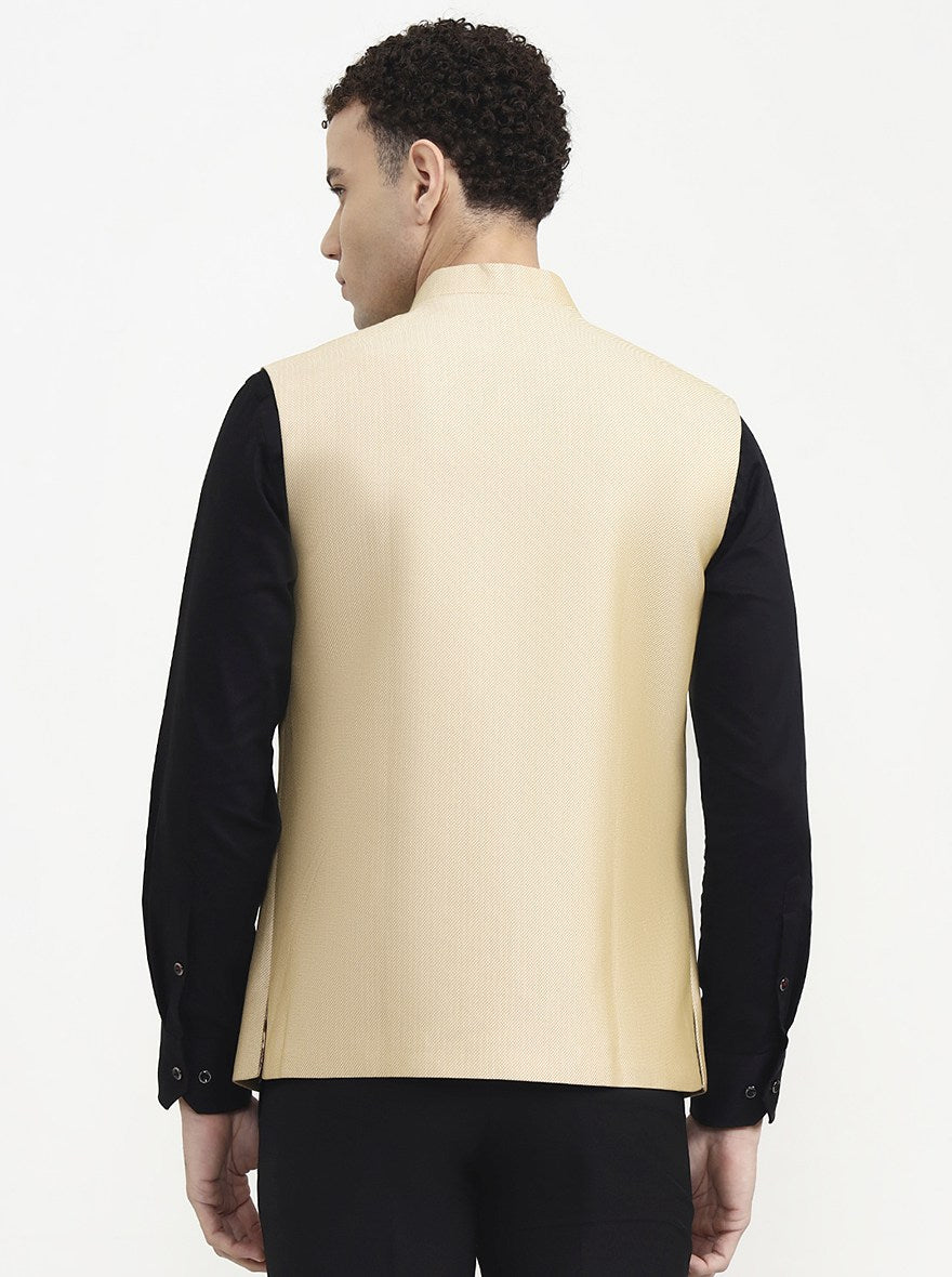 Fawn Solid  Waistcoat | Greenfibre