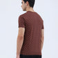 Friar Brown Printed Slim Fit T-Shirt | Greenfibre