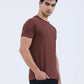 Friar Brown Printed Slim Fit T-Shirt | Greenfibre
