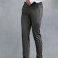 Dark Grey Solid Super Slim Fit Casual Trouser | Greenfibre