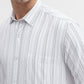 White Striped Smart Fit Semi Casual Shirt | Greenfibre