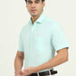 Light Green Solid Regular Fit Formal Shirt | Greenfibre