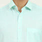 Light Green Solid Regular Fit Formal Shirt | Greenfibre