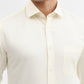 Cream Solid Slim Fit Formal Shirt | Greenfibre