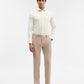 Cream Solid Slim Fit Formal Shirt | Greenfibre
