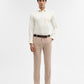 Cream Solid Slim Fit Formal Shirt | Greenfibre