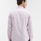 Light Pink Striped Smart Fit Semi Casual Shirt | Greenfibre