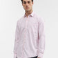 Light Pink Striped Smart Fit Semi Casual Shirt | Greenfibre