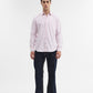 Light Pink Striped Smart Fit Semi Casual Shirt | Greenfibre