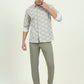 White Printed Slim Fit Casual Shirt | JadeBlue