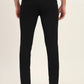 Black Solid Super Slim Fit Casual Trouser | Greenfibre