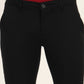 Black Solid Super Slim Fit Casual Trouser | Greenfibre